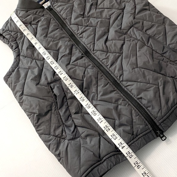 Jack and Jones Puffer Vest Chevron Quilted Nylon Grey Size M - Picture 15 of 17
